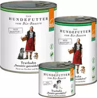 defu Hundefutter | 1 x 400 g | Bio Truthahn Sensitiv Getreidefrei | Premium Bio