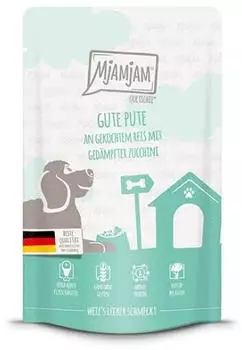 MjAMjAM Quetschie Gute Pute an gekochtem Reis mit ged&auml;mpfter Zucchini (12 x 125g)