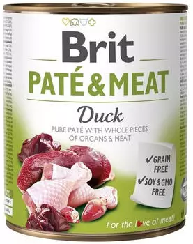Brit Pat&eacute; & Meat Ente 800g