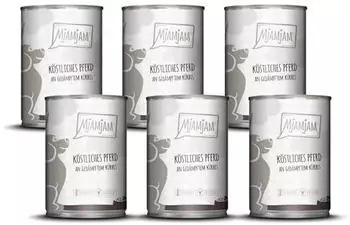 MjAMjAM Nassfutter k&ouml;stliches Pferd an ged&auml;mpften K&uuml;rbis (6 x 400g)