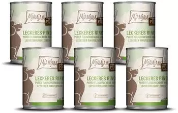 MjAMjAM Nassfutter Rind Pur 6x400g