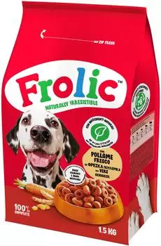 Frolic Complete Trockenfutter mit frischem Geflügelgeschmack 4 x 1,5 kg