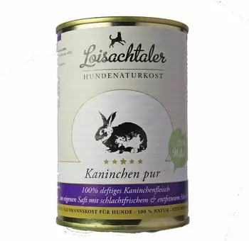 Loisachtaler Premium Nassfutter Kaninchen pur (6 x 400g)