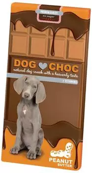 Duvo+ (18,90 EUR/kg) Hundeschokolade Dog Choc Erdnussbutter 100 g