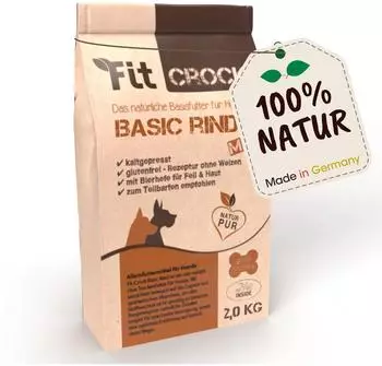 cdVet Fit-Crock Basic Mini Trockenfutter mit Rind, 3kg