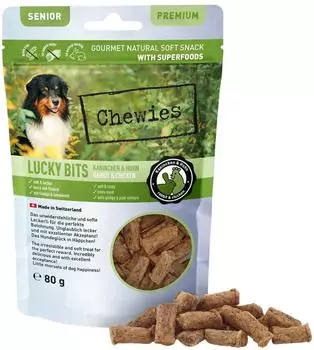 Chewies (37,38 EUR/kg) LUCKY BITS Kaninchen & Huhn Senior 80 g