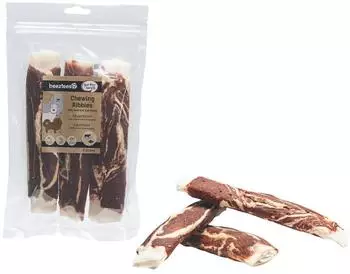 Beeztees (2,80 EUR/Stück) Hundesnack Ribbies Rind/Kabeljau - 3er Pack