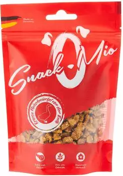 SnackOMio krosse Fleischw&uuml;rfel 125 Gramm Hundesnack 125 Gramm Ente