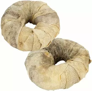 Beeztees (39,91 EUR/kg) Rinderhaut Ring mit Fisch, Durchmesser: 7,5 cm