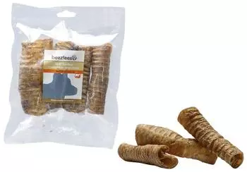 Beeztees (1,25 EUR/St&uuml;ck) Hundesnack Rinderluftr&ouml;hre - 4er-Pack