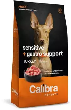 Calibra Expert+ Adult Sensitive + Gastro Support Truthahn Trockenfutter 2kg