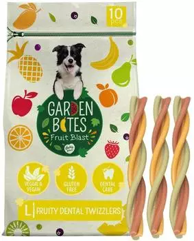 Duvo+ (27,97 EUR/kg) Garden Bites Fruity Dental Twizzlers, Gr&ouml;&szlig;e: L / Ma&szlig;e: 16 cm