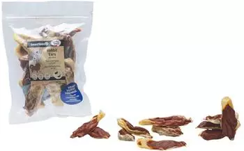 Beeztees (31,56 EUR/kg) Hundesnack Gefüllte Kaninchenohren mit Ente, Inhalt: 250 g