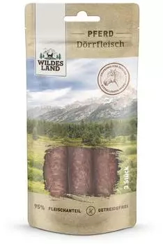 Wildes Land D&ouml;rrfleisch - Pferd St&uuml;ck | 65 g