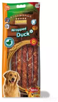 Nobby (36,24 EUR/kg) Starsnack Wrapped Duck, Größe: L
