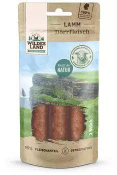 Wildes Land D&ouml;rrfleisch - Lamm St&uuml;ck | 65 g