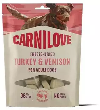 Carnilove Dog Freeze Dried Snack - Pute & Wild | 60 g