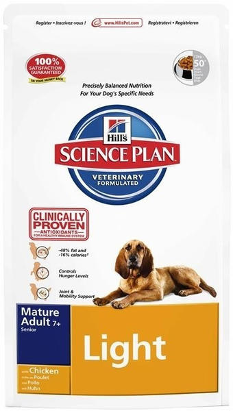 Hill's Science Plan Canine Mature Adult 7+ Medium Light Huhn Trockenfutter 14kg