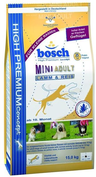 bosch HPC Mini Adult Hunde-trockenfutter mit Lamm & Reis 15kg