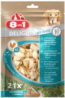 8in1 Delights Kauknochen Huhn - 252 g (21 St&uuml;ck) Gr&ouml;&szlig;e XS (Hundefutter),
