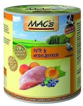 MAC's Dog Pute & Heidelbeere Nassfutter 800g