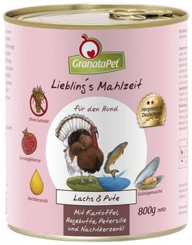 GranataPet Lieblingsmahlzeit Lachs & Pute Kartoffel Hagenbutten 800g