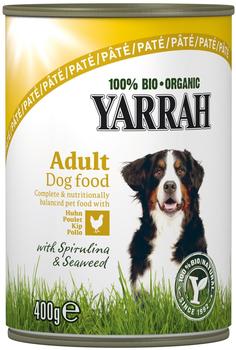 Yarrah Hund Bio-Pastete mit Huhn, Seetang & Spirulina 400g