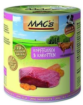 MAC's Kopffleisch mit Karotten Nassfutter 800g