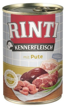 Rinti Kennerfleisch Hund Pute Nassfutter 400g