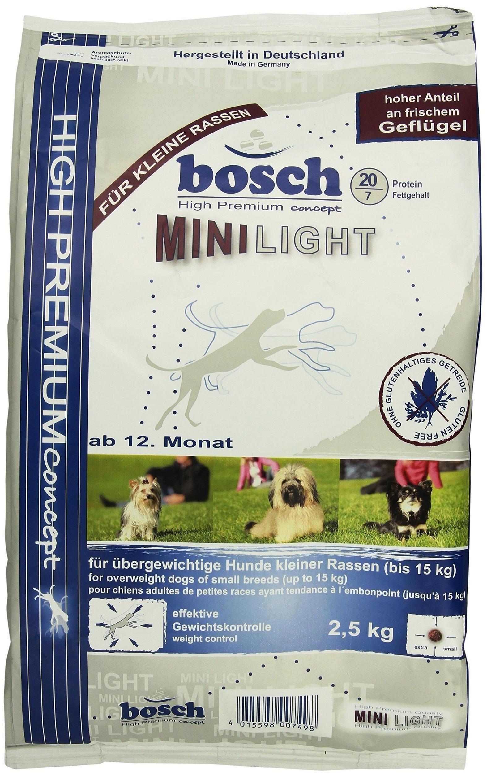 bosch Tiernahrung bosch HPC Mini Light 2,5kg Test TOP Angebote ab 8,43 €  (Juli 2023)