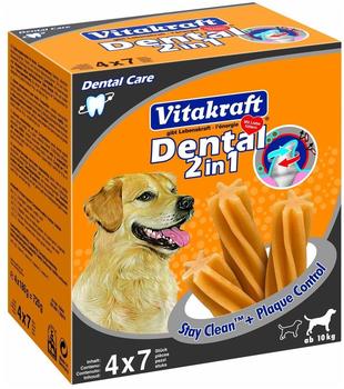 Vitakraft Dental 3in1 Multipack - Zahnpflege-Snack für Hunde ab 10 kg - 16x 7 Sticks