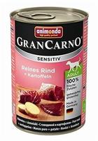 animonda GranCarno Sensitiv Nassfutter Hund Adult, Rind und Kartoffel 6x400 g...