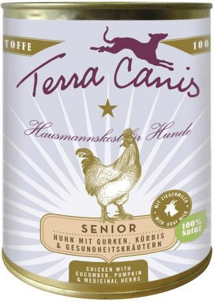 Terra Canis Senior Huhn,gurke Kürbis &gesundheitskräuter 800g