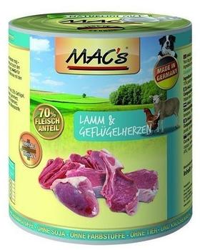 MAC's Dog Lamm & Geflügelherzen Nassfutter 400g