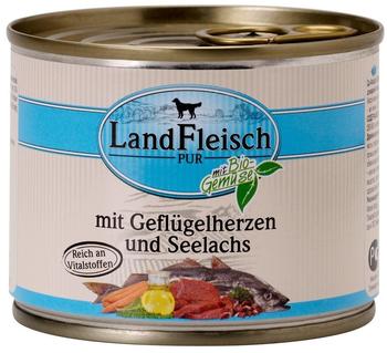 Dr. Alder's LandFleisch Purgeflügelherzen & Seelachs 195g