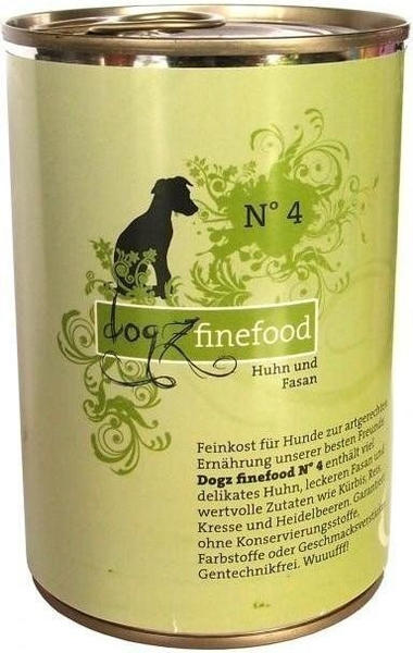Dogz finefood No.4 Huhn & Fasan 400g