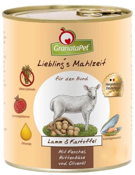 GranataPet Lieblingsmahlzeit Lamm Kartoffel Fenchel Hüttenkäse 800g