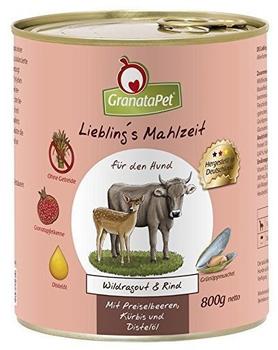 GranataPet Liebling's Mahlzeit Wildragout & Rind 6 x 800g