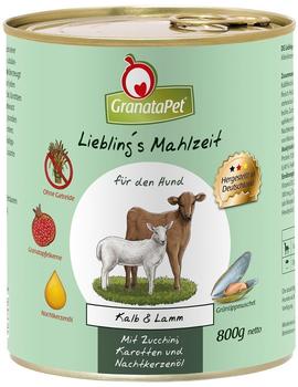 GranataPet Liebling's Mahlzeit Hunde-Nassfutter Kalb & Lamm 800g