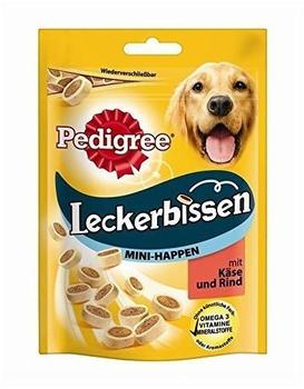 Pedigree Leckerbissen Mini-Happen Portionsbeutel mit Käse- und Rindgeschmack 140g