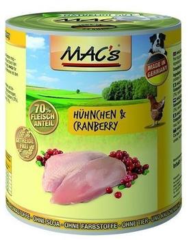 MAC's Hühnchen & Cranberry Hunde-Nassfutter 800g