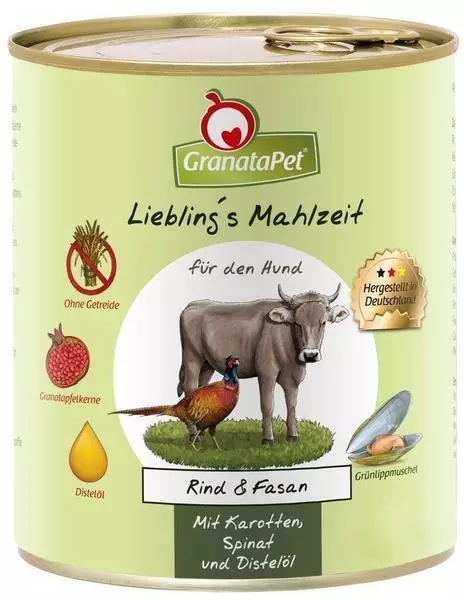GranataPet Lieblings Mahlzeit Rind & Fasan 6 x 400 g