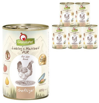 GranataPet Lieblings Mahlzeit Geflügel pur 6 x 400 g