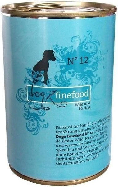 Dogz finefood No.12 Wild & Hering 400g