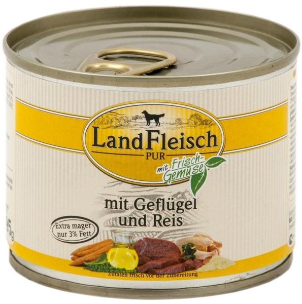 Landfleisch Pur Geflügel & Reis Nassfutter 195g