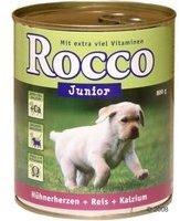 Rocco Junior Hühnerherzen & Reis + Kalzium (800 g)