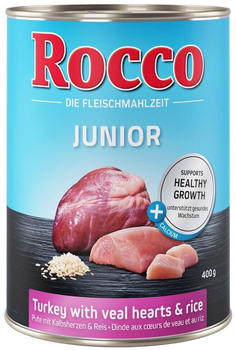 Rocco Junior Pute & Kalbsherzen + Kalzium (400 g)