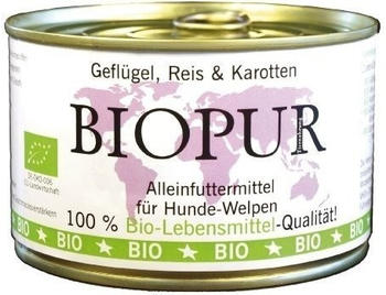 Biopur Puppy Geflügel, Reis & Karotten (400 g)