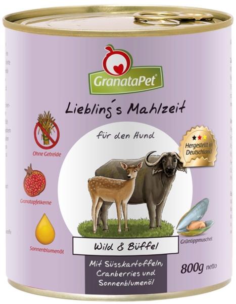 GranataPet Lieblingsmahlzeit Wild, Süßkartoffel, Cranberries & Sonnenblumenöl (800 g)