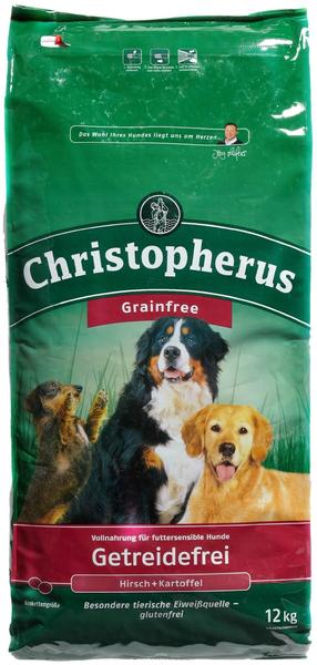 Christopherus Getreidefrei Adult Hunde-Trockenfutter Hirsch & Kartoffeln 12kg